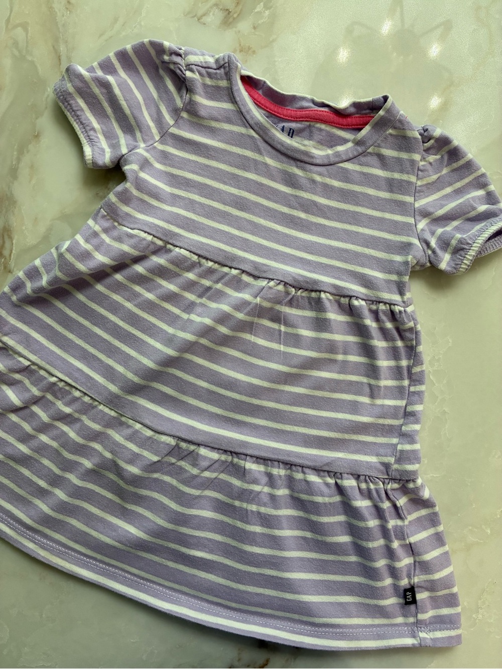 GAP Striped Short Sleeve Dress